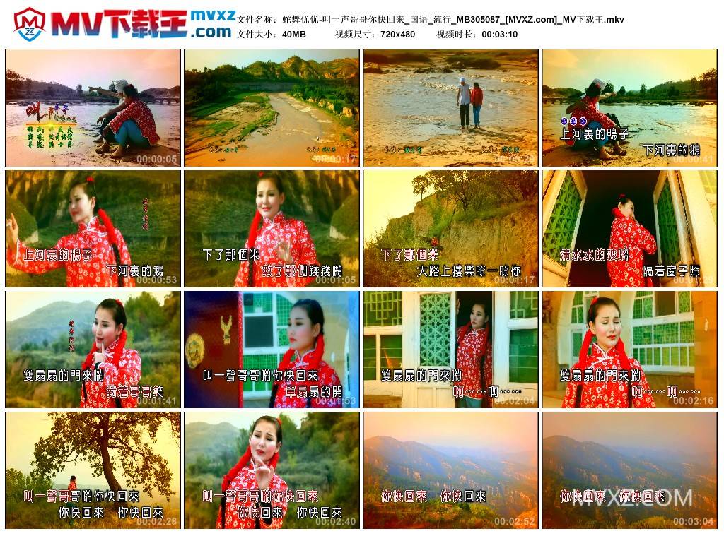 蛇舞优优-叫一声哥哥你快回来_国语_流行_MB305087